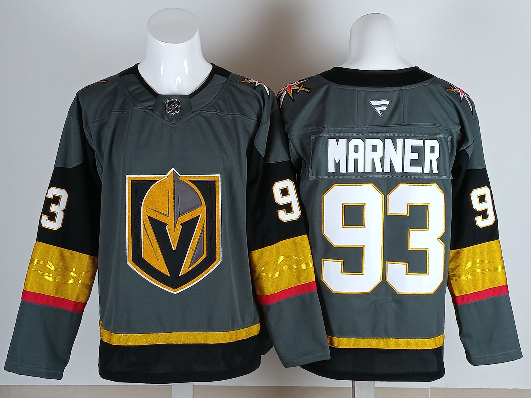 Men 2026 Vegas Golden Knights #93 Marner Grey NHL Jersey style 01->more nhl jerseys->NHL Jersey